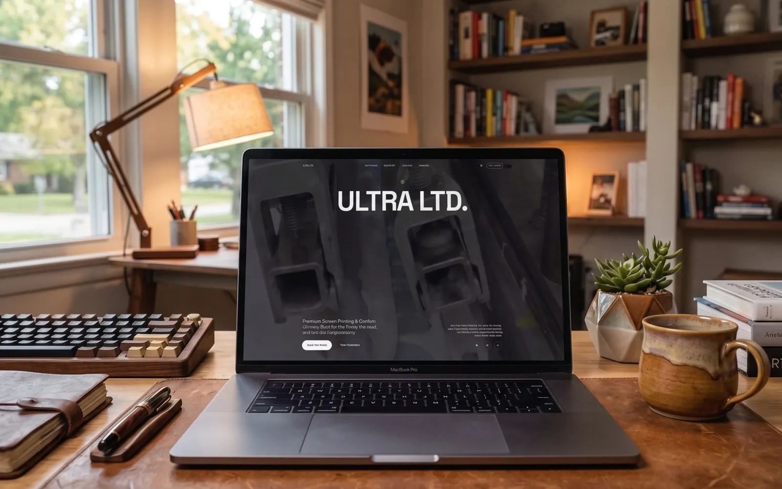 Ultra Limited website shown on a laptop